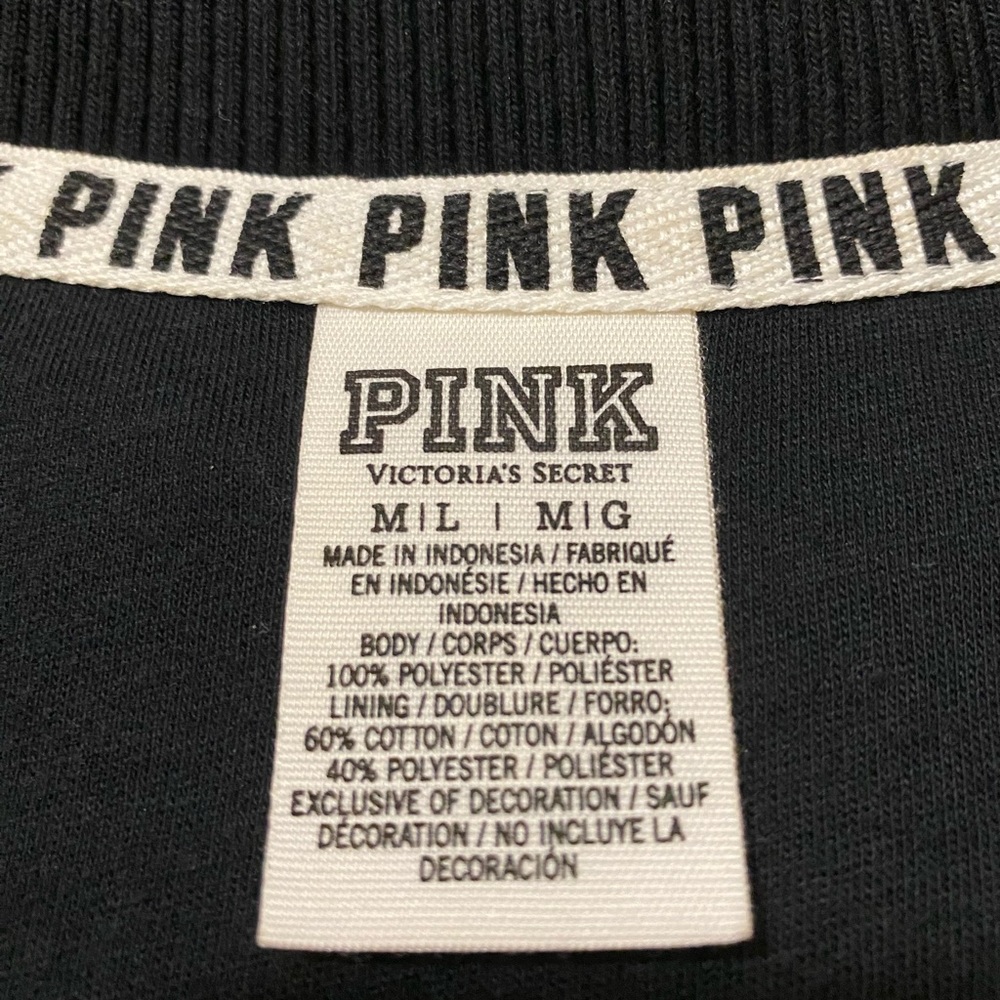 PINK Victoria’s Secret Metallic Rose Gold Big Logo Long Sleeves Jacket, M/L - Picture 6 of 8